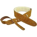 Perris Leathers DL325S-200 2.5-Inch Soft Suede Guitar Strap with Sheep Skin Pad