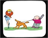 Decorated Mouse Pad with body, individual, wildlife, person, dog, coat, hunting, human, persons, barking, people, fur, hunter