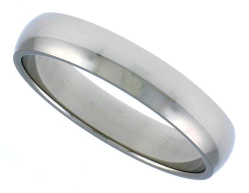 Surgical Steel 1/8 (4mm) Polished Domed Band