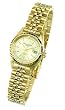 Charles Hubert Paris - Women's Premium 14kt Gold-plated Traditional Watch w/Date and Champagne Color Dial