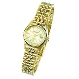 Charles Hubert Paris - Ladies Premium 14kt Gold-plated Traditional Watch w Date and Champagne Color... by Charles-Hubert, Paris