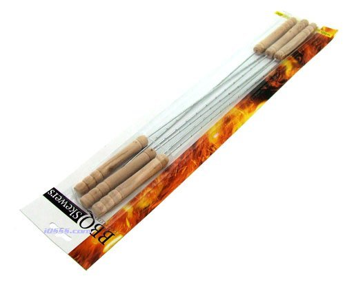 17 Inch barbeque skewers 6 pack
