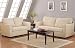 2 pc microfiber fabric upholstered Sofa and Love seat set with flaired arms