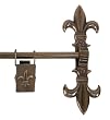 Fleur-Di-Li Collection Solid Brass Antique Brass 36 Tapestry Hanger