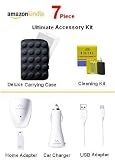 Ultimate Accessory Kit For The Amazon Kindle 2, Sony Reader Touch & Barnes & Noble Nook Kit Includes Slim Leather Like Carrying Case, Micro USB Adapter, Home AC Adapter, Car Adapter + Screen Protectors + Free Cleaning Kit