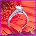 14K White Gold .33 CT Fancy Set Diamond Solitaire Ring