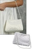 Girls White First Communion Beaded Purse, Material: Polyester/plastic Size: 7" W X 4.25" H X 2.5" D, 19" Handle, the Finest of Care Was Taken, and Only the Best Quality Materials Were Used to Make These Elegant Items. Each Pieces Comes in a Signature First Communion By Laura Gift Box, Ready for Gift Giving.