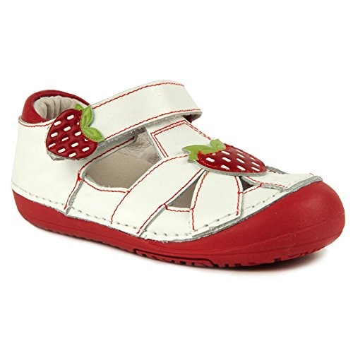 Momo Baby Girls First Walker/Toddler Strawberry Mary Jane Leather Sandals