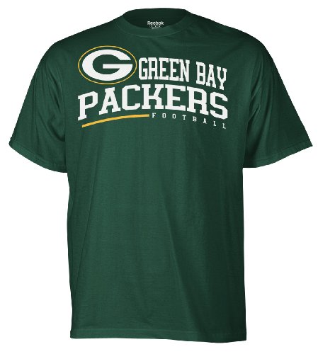 NFL Men's Green Bay Packers Arched Horizon Tee Shirt (Crimson, Small)