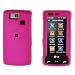 HOT PINK RUBBERIZED SNAP ON HARD SKIN FACEPLATE PHONE SHIELD COVER CASE FOR LG VERSA VX9600 + BELT CLIP