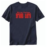 T-SHIRT NAVY BLUE  KISS ME , I'M FROM GRAND TURK  TURKS AND CAICOS ISLANDS