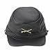 Civil War Black Leather Mens Kepi Hat