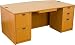 71''W x 42''D Double Pedestal Bow Front Contemporary Executive Conference Desk with C...