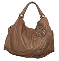 Anna Fallow Brown Faux Leather Hobo Shoulder Bag -- SwankySwans