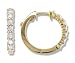 1 Carat Prong Set Diamond Hoop Earrings in 14k Yellow Gold (with Safety Lock)