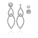 14K White Gold 1 ct. Diamond Detachable Dangling Earring Jackets