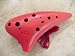12 Holes ABS Resin (Steel Plastic) Red Orange color Ocarina - Good gift item & also a piece of instrument
