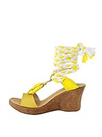 Dolceamore Sandalias de cuña (Amarillo / Blanco)