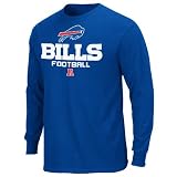 NFL Men's Buffalo Bills Critical Victory V Adult Long Sleeve Basic Tee (Deep Royal, Large)
