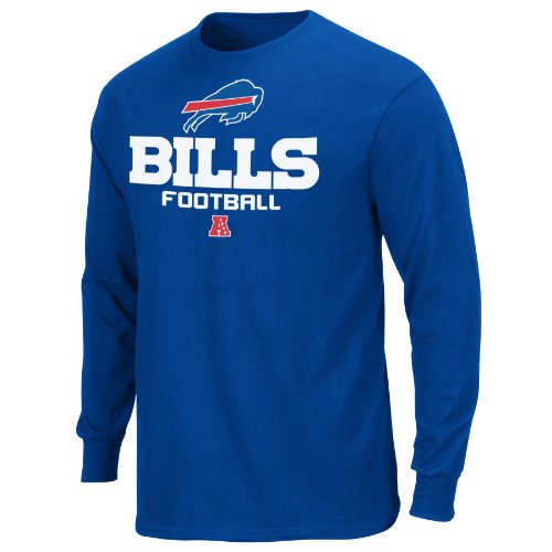 NFL Men's Buffalo Bills Critical Victory V Adult Long Sleeve Basic Tee (Deep Royal, Large)