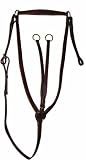 Premium Flat Leather Hunt Breastplate with Running Martingale Attachment