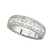 14K White Gold 1 ct. Round and Princess Cut Diamond Wedding Band