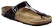 Birkenstock thong Gizeh from Birko-Flor in Varnish Schoko with a narrow insole