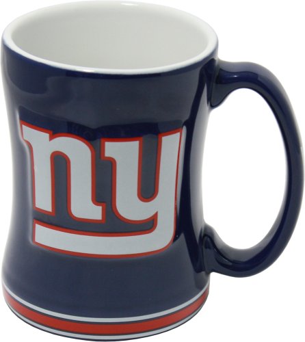 New York Giants 15 Ounce Sculpted Logo Relief Coffee Mug