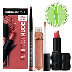 Bare Escentuals Perfect Nude 100% Natural Lip Trio ($41 Value) Perfect Nude 100% Natural Lip Trio