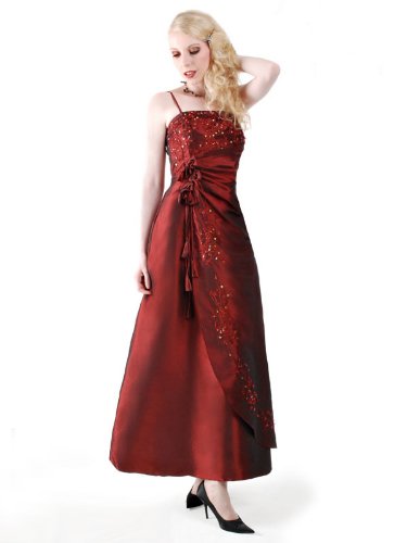 Envie/Paris – 1006 LYDIA Abendkleid Ballkleid 1-teilig in Weinrot Gr.38-44
