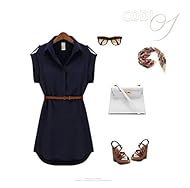 Belted Chiffon Summer 2014  Dress