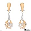 Rosato! Made in Italy Elegant Earrings With 13.30 ctw Super Clean G/VS Diamonds and Guartz Made of 18K Gold