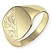 9ct Gents Engraved Signet Ring.