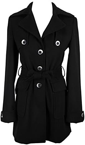 Alessandro Giordano Womens Coat Size 8 US / 44 IT Regular Polka Dot Black