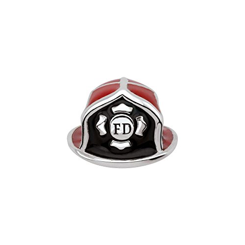 Persona Sterling Silver Fireman Hat Charm fits Pandora, Troll & Chamilia European Charm Bracelets