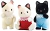Calico Critters Tuxedo Cat Triplets