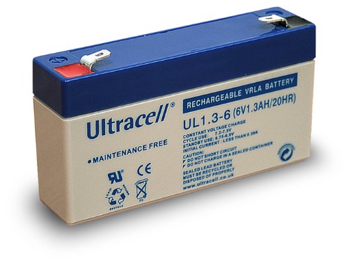 Wentronic Blei-Akku (Ultracell) 6 V, 1,3 Ah (Faston 187-4,8mm ) Preisvergleich