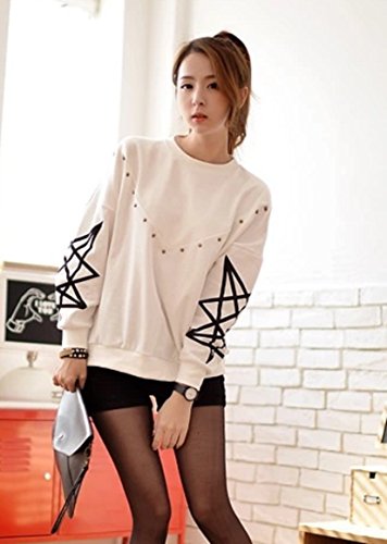 スタッズ トレーナー 長袖Tシャツ フリース セーター ニット スポーティ カジュアル 大きいサイズ デート 美脚 秋物 冬物 可愛いスカーフ付き m249