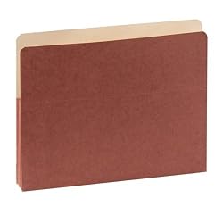 S J Paper S71100 Redrope Recycled 1-3/4" Expanding File Pocket, Letter Size, 50/box