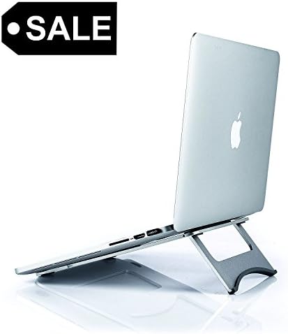 NEW. Laptop stand ONY. Universal, aluminum, foldable, ergonomic, portable, lightweight MacBook and Notebook holder. Best-selling, stylish, anti slip, cooling mount for laptop, tablet, IPad. SILVER.