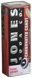 Jones Soda Candy Fufu Berry Carbonated Candy, 0.89-Ounce Tins (Pack of 12)