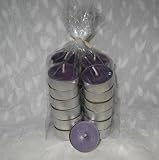 100% Beeswax Candles - 24 Tea-Light Candles in PURPLE - Metal Cups