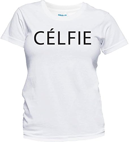 SickFits Celfie Celine Paris Parody Women's Selfie Graphic T-Shirt White Size XL