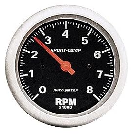 Auto Meter 3991 Sport-Comp 3-3/8" 8000 RPM In-Dash Tachometer