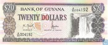 Guyana $20 Twenty Dollar Banknote 1996+ Africa Paper Money