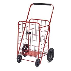<b>Super Shopping Cart - Folding Grocery Cart - Red - (Red)</b>