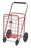 Super Shopping Cart - Folding Grocery Cart - Red (Red) (41.75