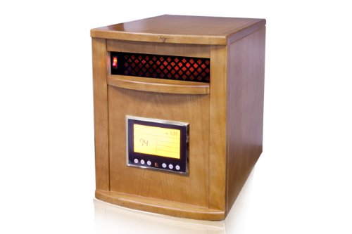 New Digital LCD Infrared Space Heater Quartz Heater Portable 1500 W Oak