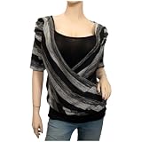 Plus Size Sexy Layered Open Back Top Black