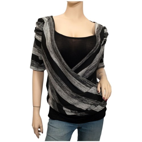 Plus Size Sexy Layered Open Back Top Black